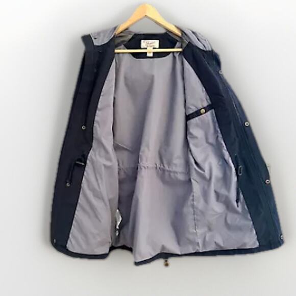 Original Penguin by Munsingwear Rain Coat M Navy Hooded Jacket Cotton Blend - Picture 8 of 12